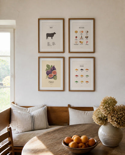 Affiche cuisine à imprimer FLTM, encadrée dans une cuisine