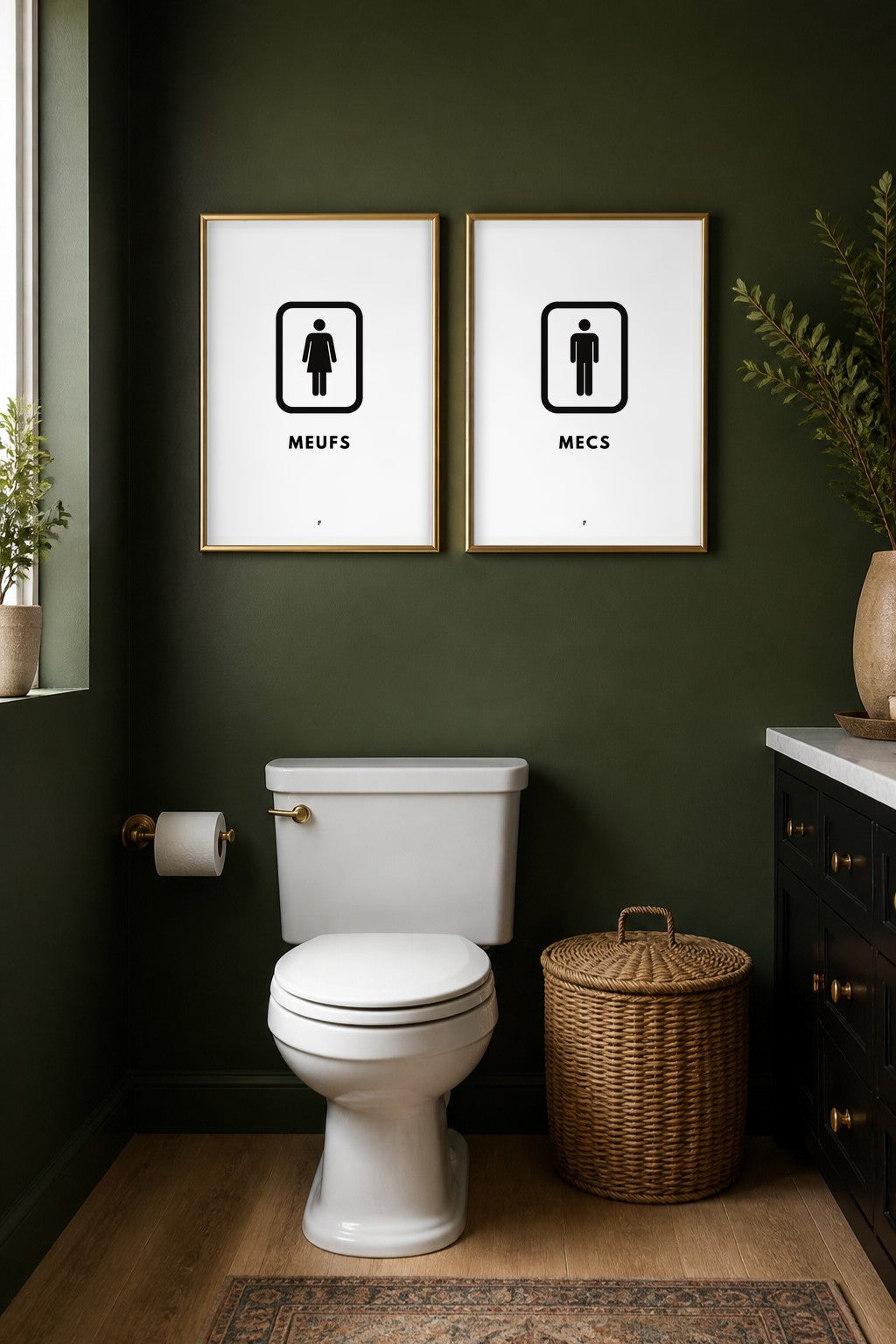 Pack signalétique toilettes – 9 affiches WC femmes hommes à imprimer