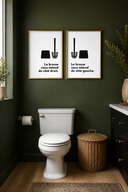 Pack 10 affiches toilettes propres – Consignes WC avec humour