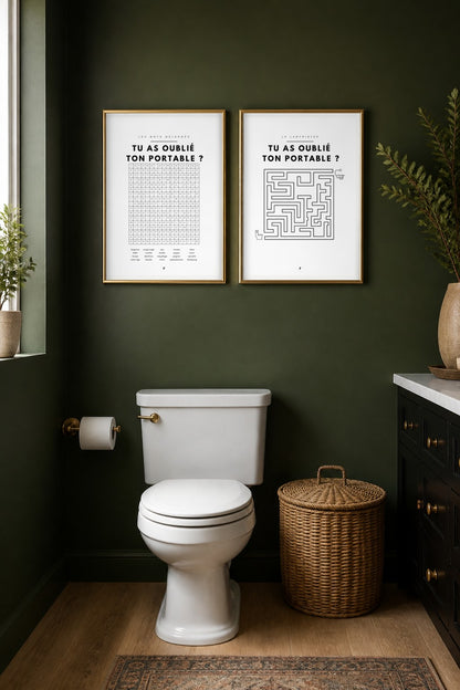 Pack 50 affiches toilettes humour à imprimer – Déco WC intégrale