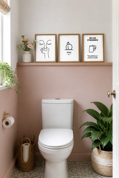 Pack 6 affiches humour WC – Best-of affiches toilettes drôles