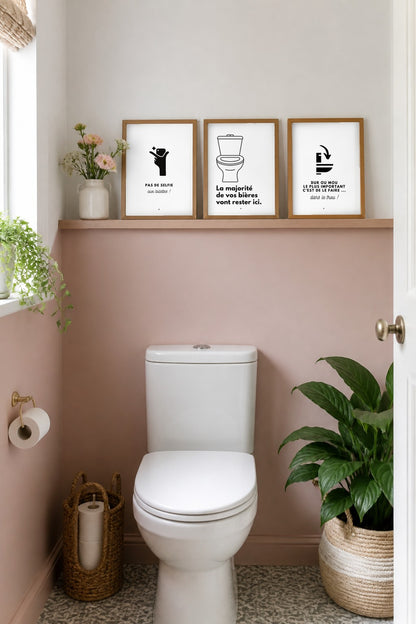 Pack 50 affiches toilettes humour à imprimer – Déco WC intégrale