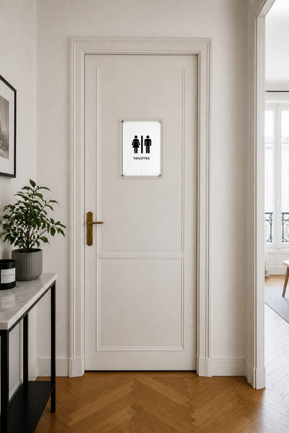 Pack signalétique toilettes – 9 affiches WC femmes hommes à imprimer