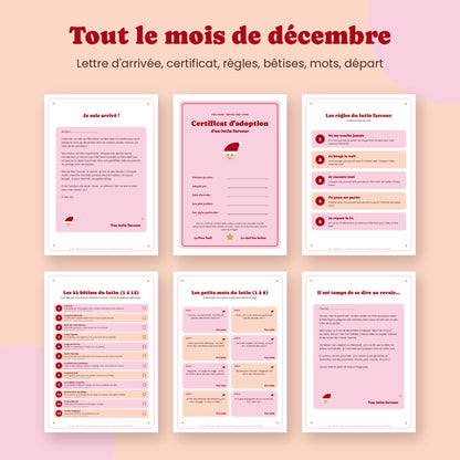 Lettres, certificat, bêtises et petits mots du lutin farceur