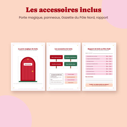 Porte magique et accessoires du lutin farceur à imprimer