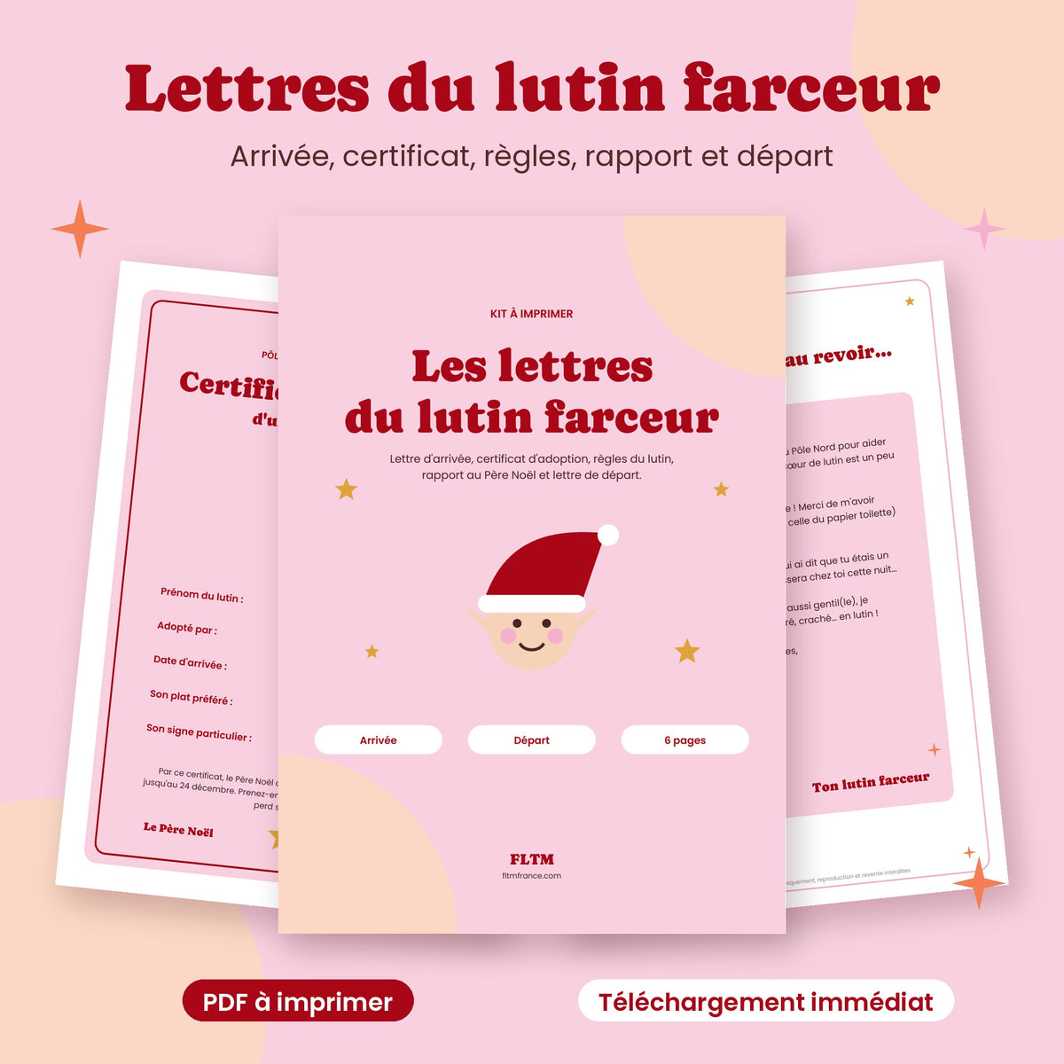 Lettres du lutin farceur à imprimer FLTM