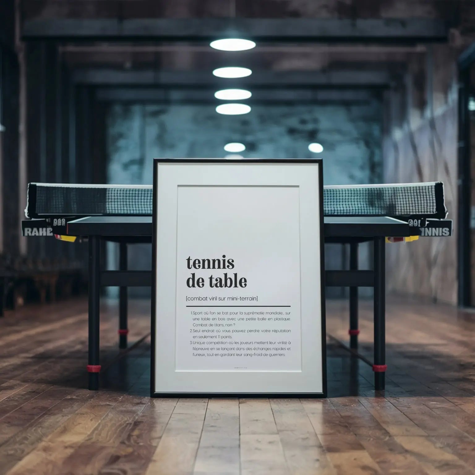Affiche définition tennis de table - Affiche définition humour sport FLTMfrance