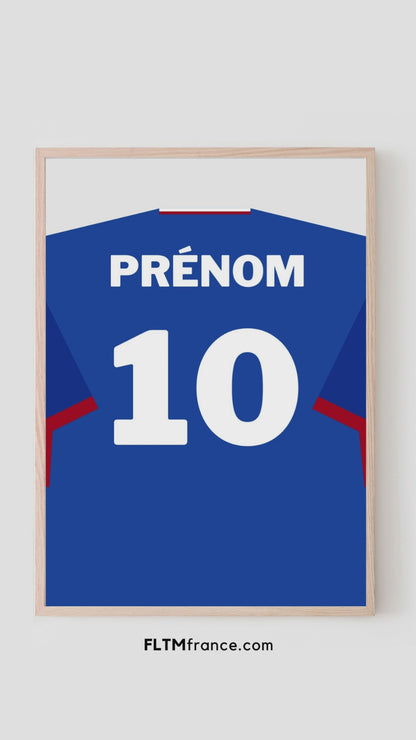 Póster personalizado selección francesa Eurocopa 2024 - Camiseta de fútbol