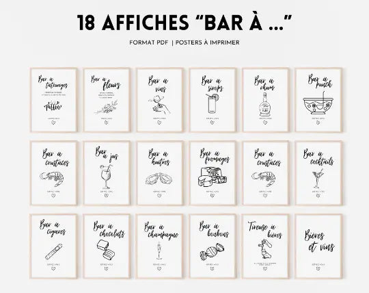 Affiches décoration événement - mariage, anniversaire, baptême, retraite...
