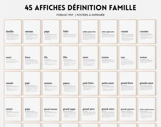 45 Affiches définition famille - Affiche définition humour famille FLTMfrance