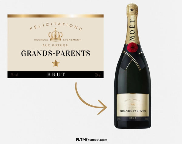 Étiquette de champagne personnalisée à imprimer