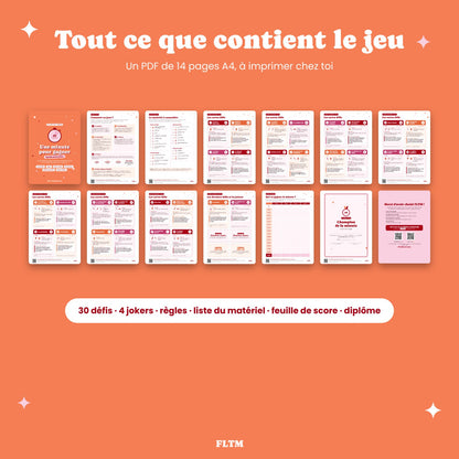 Contenu du jeu Une minute pour gagner : PDF de 14 pages à imprimer