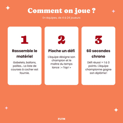 Comment jouer à Une minute pour gagner en équipes