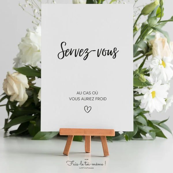 Affiche Servez-vous en couvertures - Affiche décoration événement