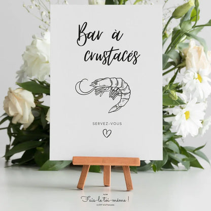Affiche bar à crustacés à imprimer - Affiche décoration événement FLTMfrance