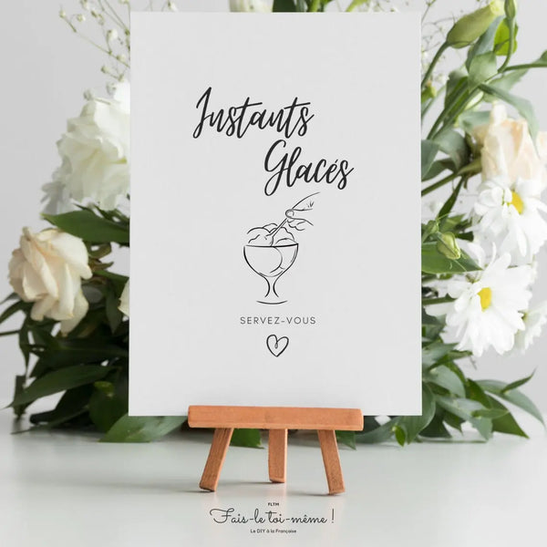 Affiche Instants glacés à imprimer - Affiche décoration événement