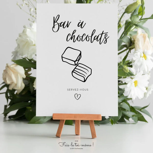 Affiche bar à chocolats - Affiche décoration événement