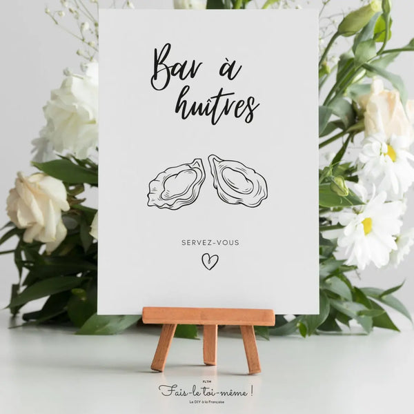 Affiche Bar à huîtres - Affiche décoration événement