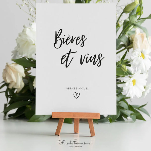 Affiche bières et vins - Affiche décoration événement