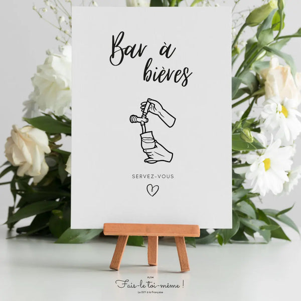 Affiche bar à bières à imprimer - Affiche décoration événement