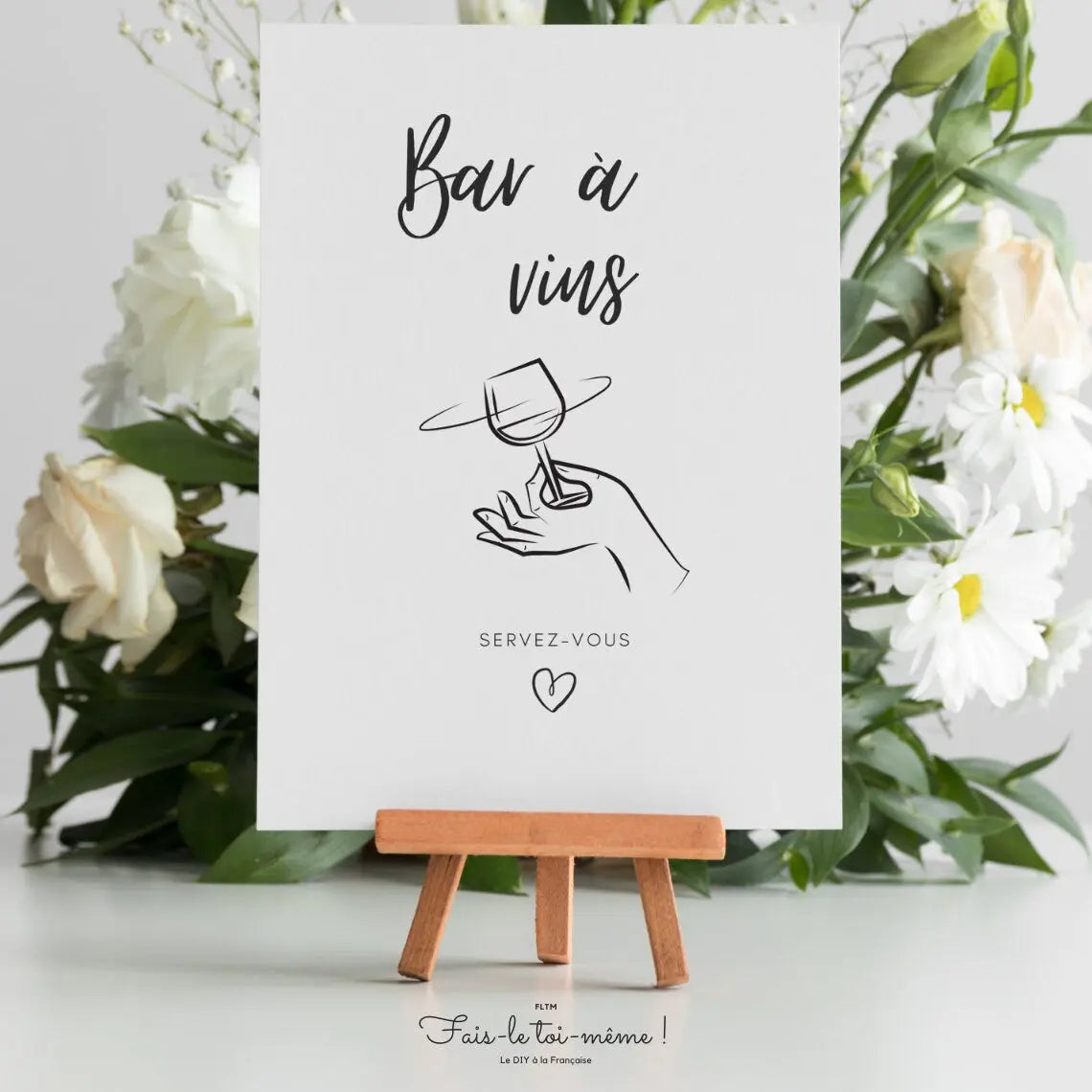 Affiche bar à vins à imprimer - Affiche décoration événement FLTMfrance