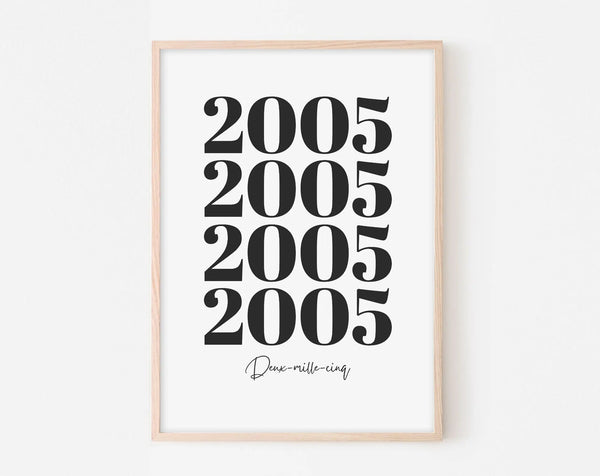 Affiche Deux mille cinq Année 2005