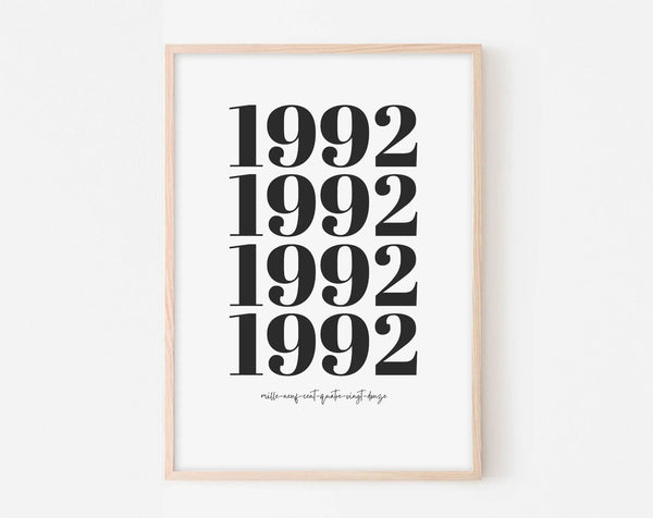Affiche année 1992 - 32 ans