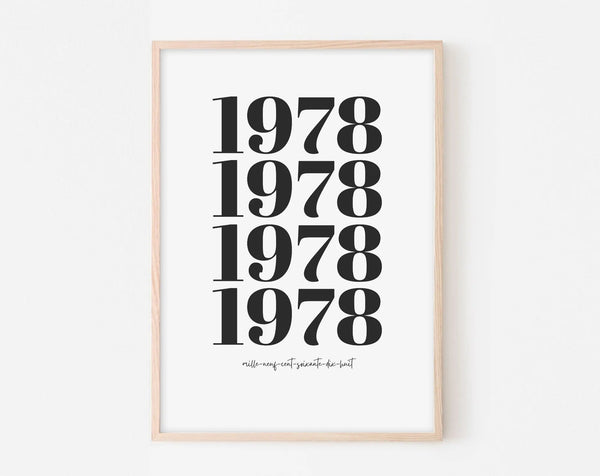 Année 1978 - Affiche anniversaire 46 ans