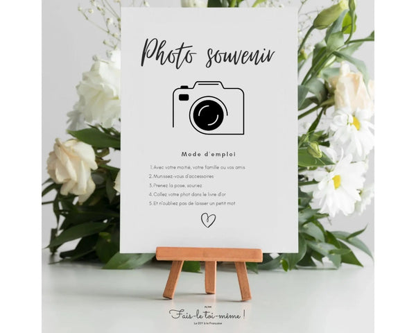 Affiche pour coin photobooth ou Polaroïd - Affiche décoration événement