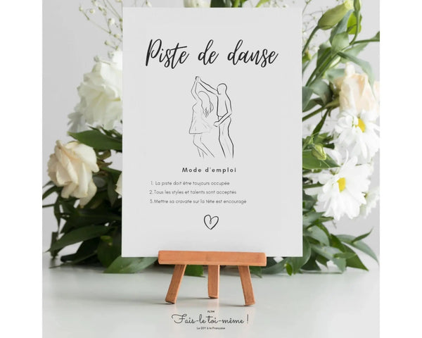 Affiche piste de dance à imprimer - Décoration événement