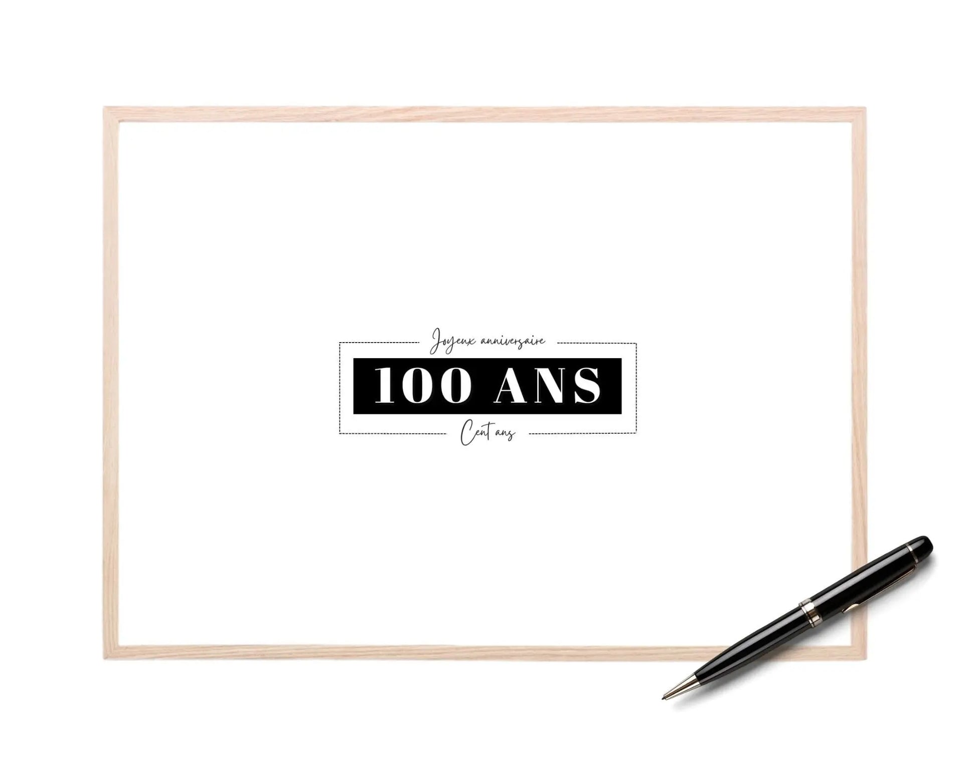Livre d'or 100 ans - Affiche à imprimer pour anniversaire FLTMfrance