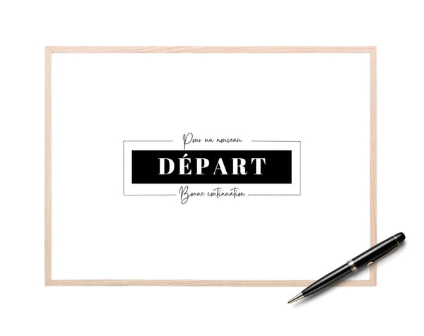 Départ entreprise affiche livre d'or - Livre d'or pot de départ