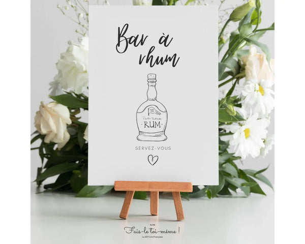 Affiche bar à rhum à imprimer - Décoration événement