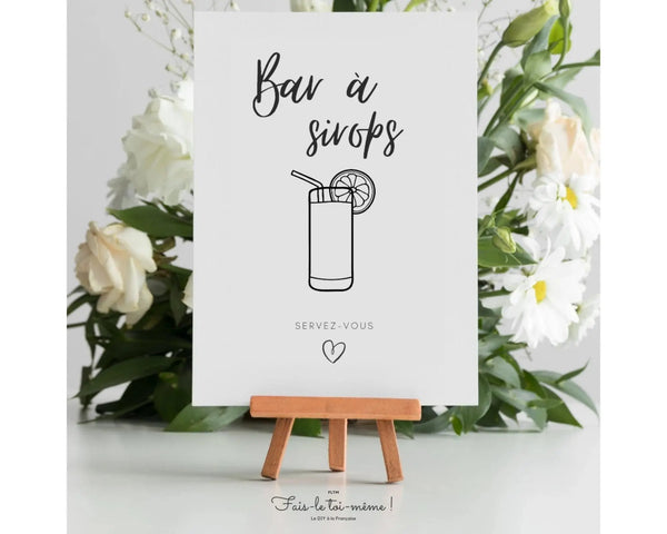 Affiche bar à sirops - Affiche décoration événement