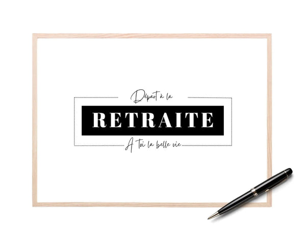 Livre d'or départ à la retraite affiche - Pot de départ à la retraite