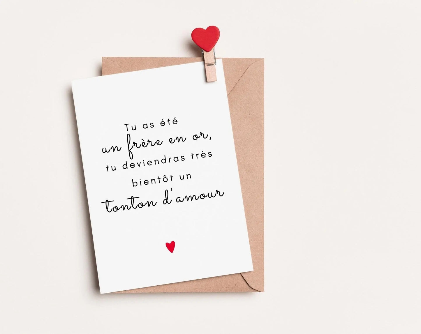 Tu as été un frère en or, tu deviendras très bientôt un tonton d'amour - Carte annonce grossesse FLTMfrance