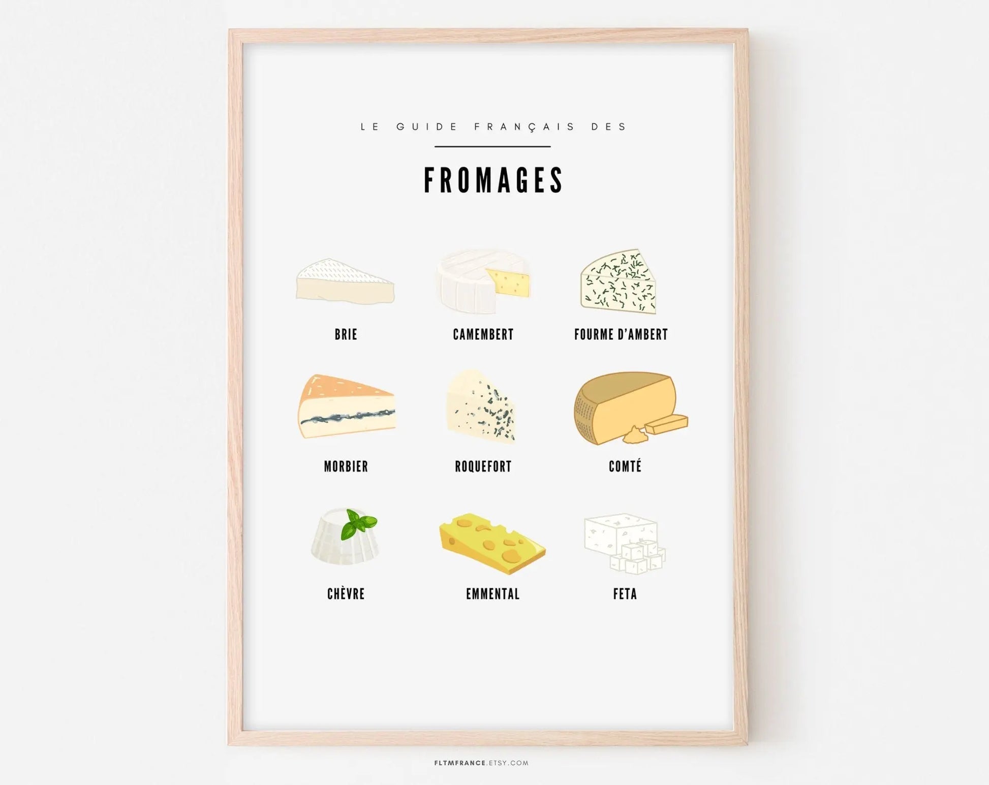 Affiche Guide Fromage Le Guide Français Des Fromages Poster Fromage Fltmfrance 