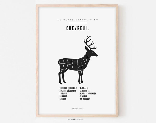 Affiche Chevreuil - Affiche de boucherie