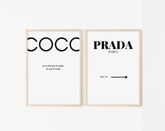 Affiche Modes  - Affiche de la catégorie mode avec les textes en noir sur fond blanc - Poster à imprimer FLTMfrance