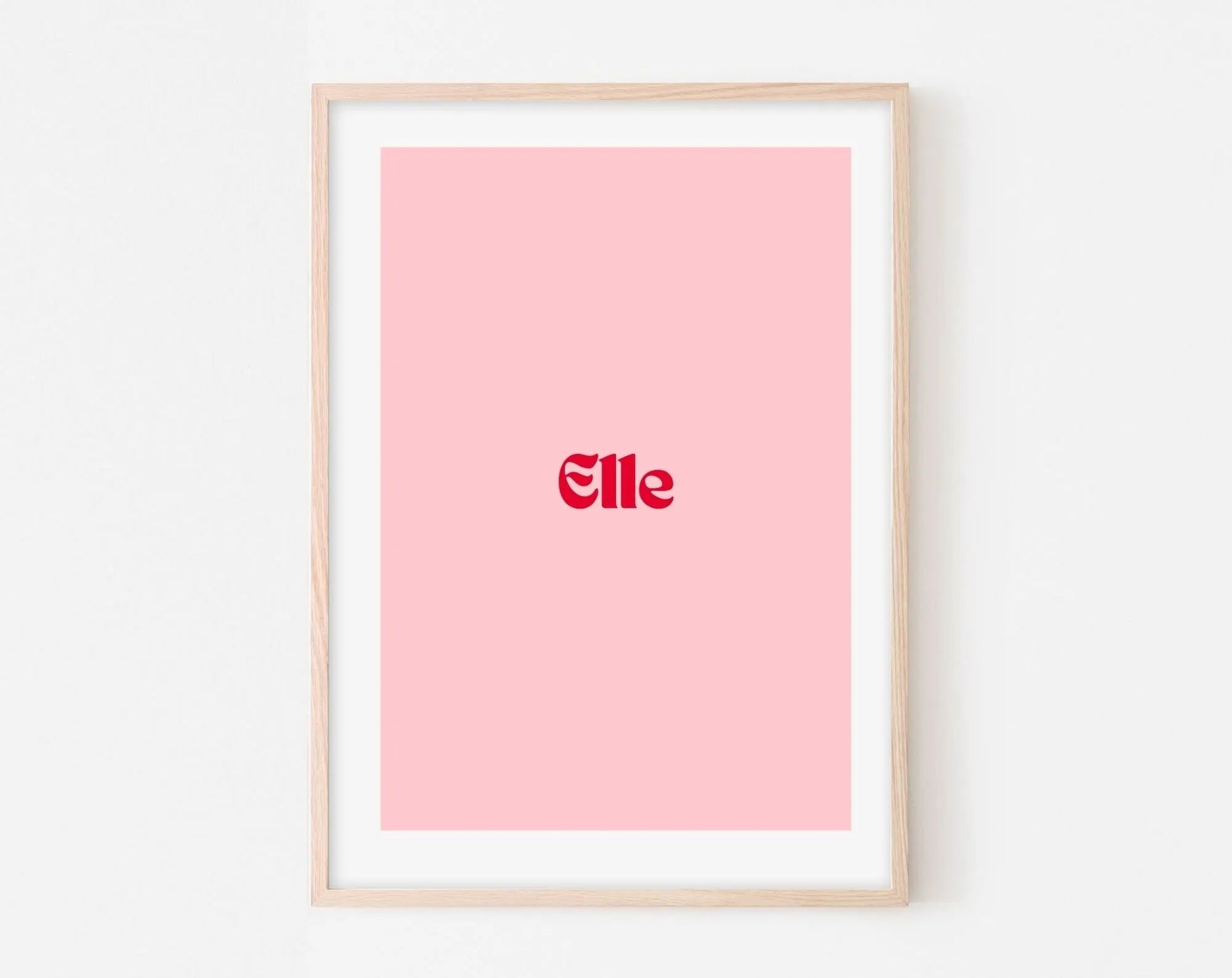 Affiche Elle - Affiche citation rose - Pink affiche  - Poster à imprimer FLTMfrance