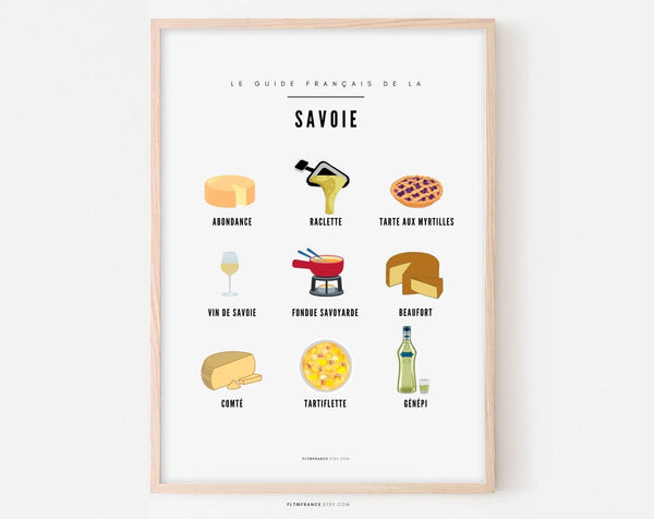 Affiche Guide Savoie - Culinaire des spécialités Savoyardes