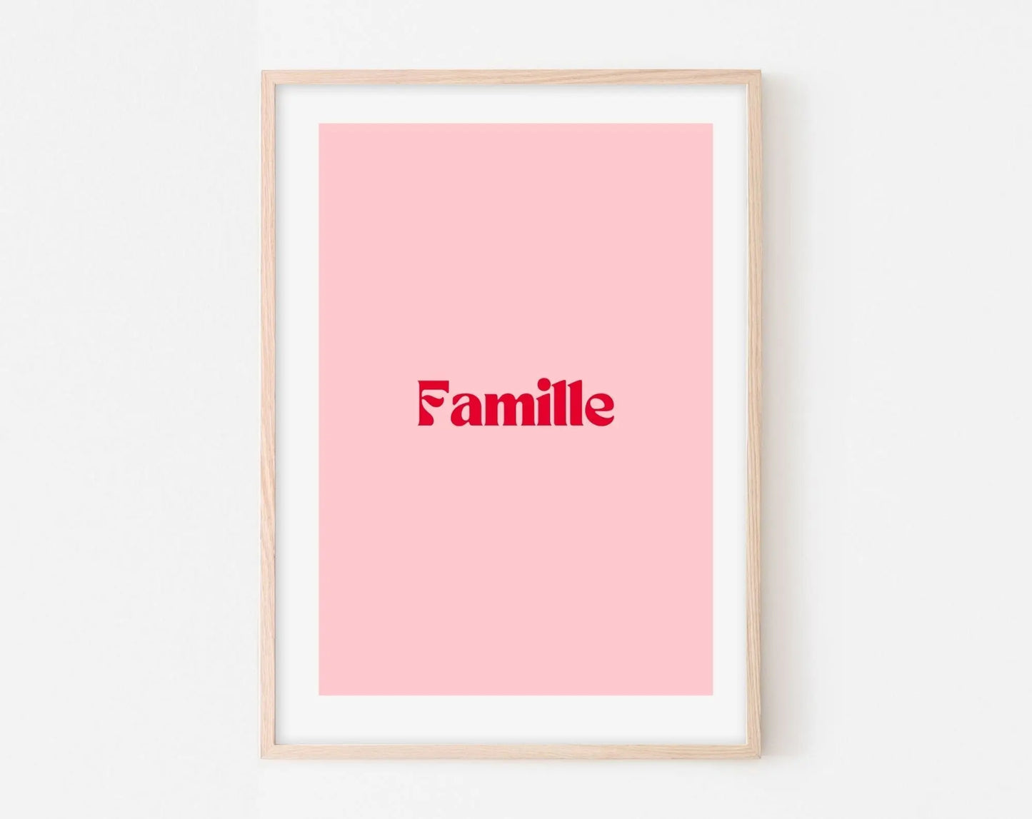 Affiche Famille - Affiche citation rose - Pink affiche  - Poster à imprimer FLTMfrance