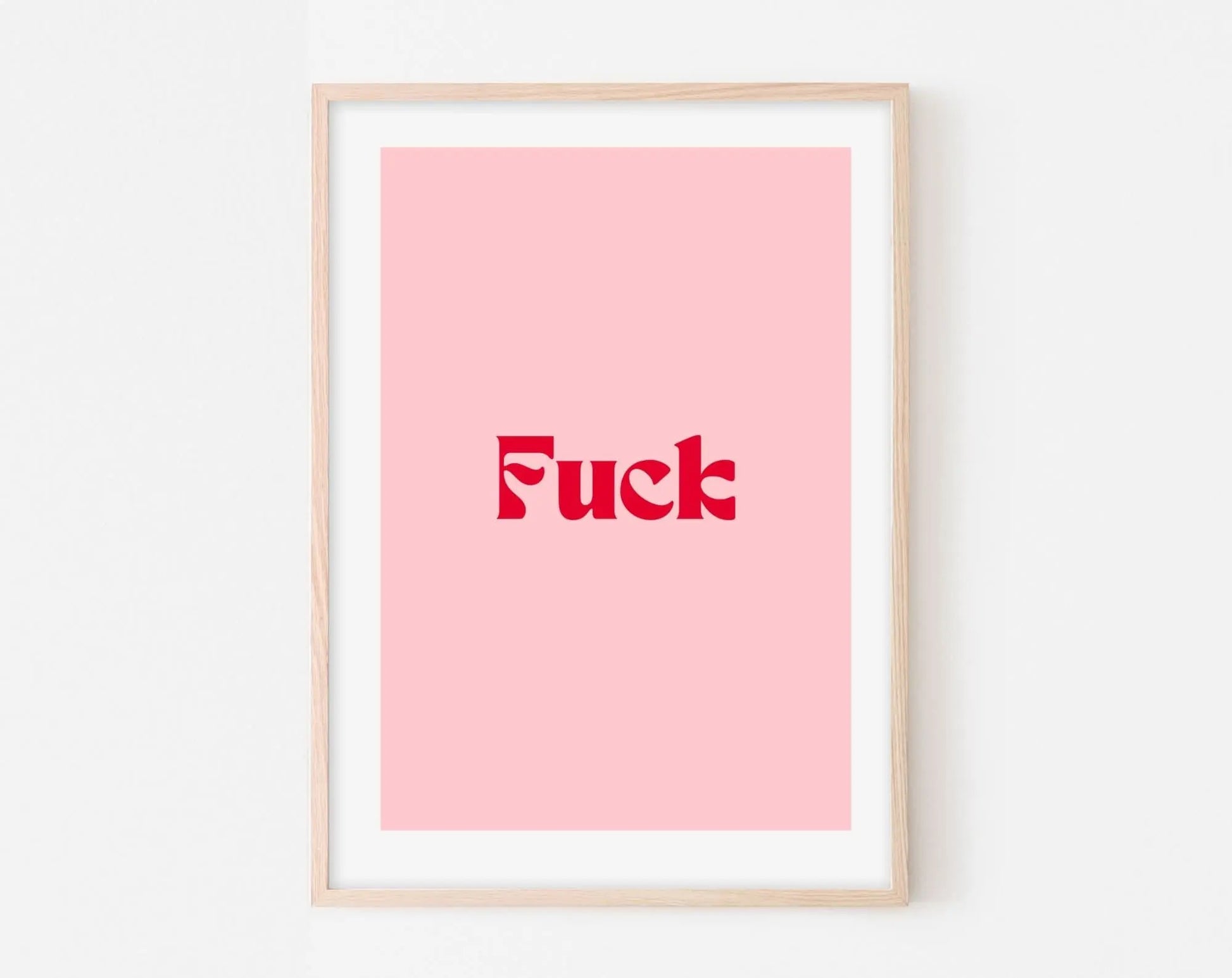 Affiche Fuck - Affiche citation rose - Pink affiche  - Poster à imprimer FLTMfrance