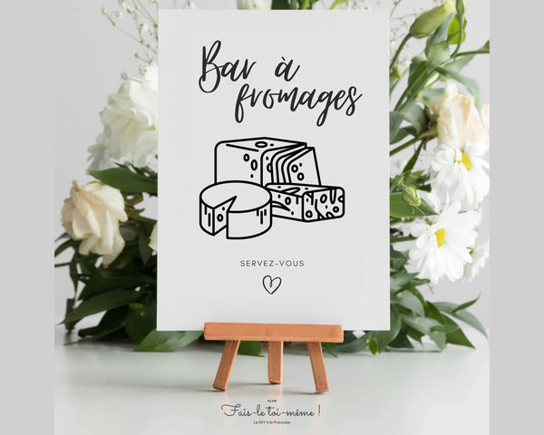Affiche bar à fromages - Affiche décoration événement
