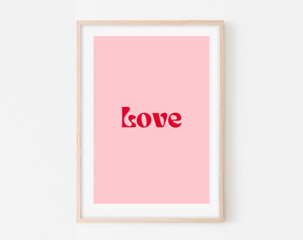 Affiche Love - Affiche citation rose