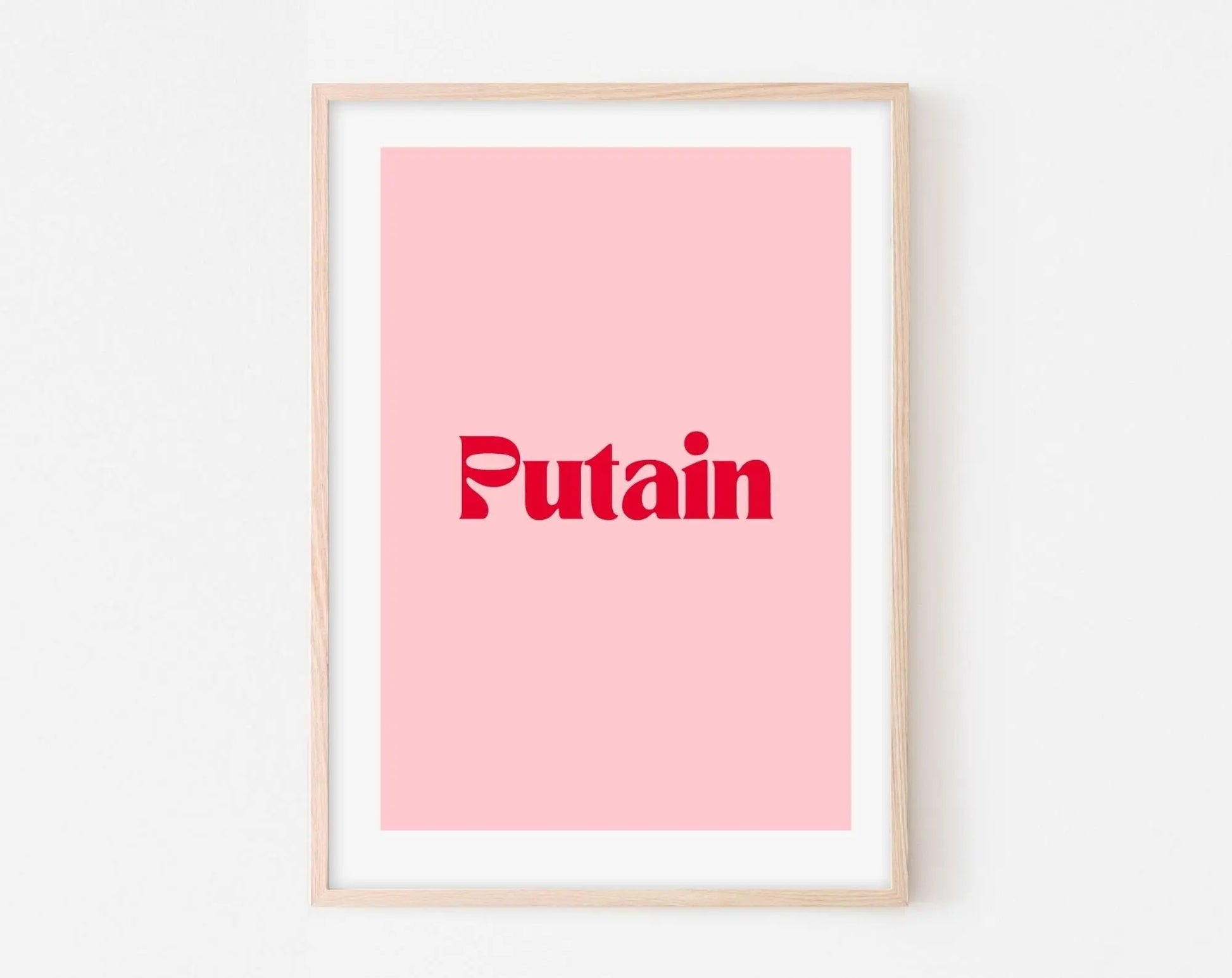 Affiche Putain - Affiche citation rose - Pink affiche  - Poster à imprimer FLTMfrance