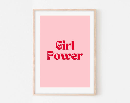 Affiche Girl Power - Affiche citation rose - Pink affiche  - Poster à imprimer FLTMfrance