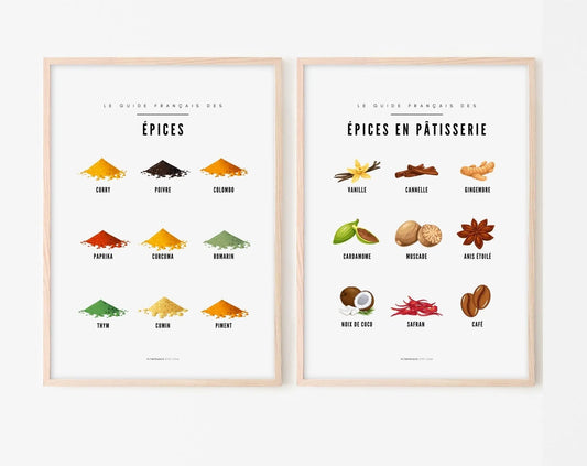 Affiches Guide Epices et épices en pâtisserie - Le guide français épices FLTMfrance