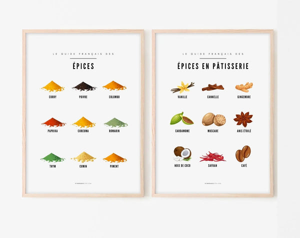 Affiches Guide Epices et épices en pâtisserie - Le guide français épices