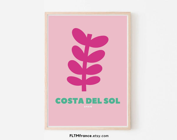 Affiche Costa Del Sol Spain -  Lieux célèbres de voyage